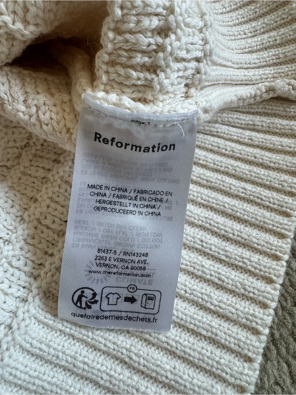 Reformation Cotton Sweater